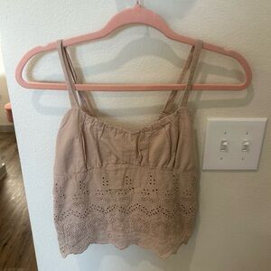 URBAN Romantics Beige Camisole with Lace